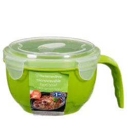 B&M Microwavable Food Bowl With Handle -Kitchen Products Store 304743 Microwavable Food Bowl with Handle green1