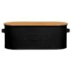 B&M The Organised Kitchen Bread Bin - Black -Kitchen Products Store 334654 russell hobbs oval bread bin with wooden lid grey 31