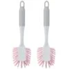 B&M Dish Brushes 2pk - Blush -Kitchen Products Store 345628 2 printed dish brushes blush group