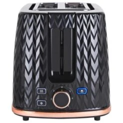 Goodmans Textured 2 Slice Toaster - Black & Rose Gold -Kitchen Products Store 358961 goodmans textured toaster black rose gold