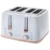 Goodmans Diamond 4 Slice Toaster - White & Rose Gold -Kitchen Products Store 371982 goodmans diamond white rose gold 4 slice toaster 2