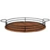B&M Black Wire & Wood Serving Tray -Kitchen Products Store 380186 black wire and wood serving tray 2