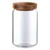 B&M Homestead Small Airtight Glass Jar With Acacia Lid -Kitchen Products Store 380516 airtight glass jar small