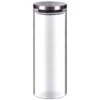 B&M Large Glass Cannister With Stainless Steel Lid -Kitchen Products Store 380548 glass cannister large 2