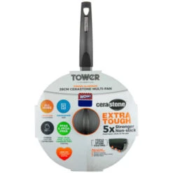 Tower Cerastone Multi-Pan 28cm 9 Tower Cerastone Multi-Pan 28cm -Kitchen Products Store 383608 28cm cerastone multi pan