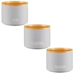 B&M Stackable Tea Coffee Sugar Storage Jars 3pk 8 B&M Stackable Tea Coffee Sugar Storage Jars 3pk -Kitchen Products Store 390366 3pk stackable storage jars 2