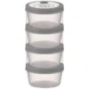Simply Everyday Stackable Storage Pots 4pk - Grey -Kitchen Products Store 392247 4pk stackable storage pots grey
