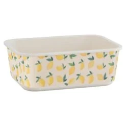 B&M Rectangular Tubs 2pk - Lemons -Kitchen Products Store 392929 2pk reuse and repurpose rectangle tubs lemon