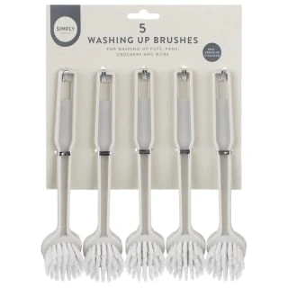 Simply Everyday Washing Up Brushes 5pk 3 Simply Everyday Washing Up Brushes 5pk