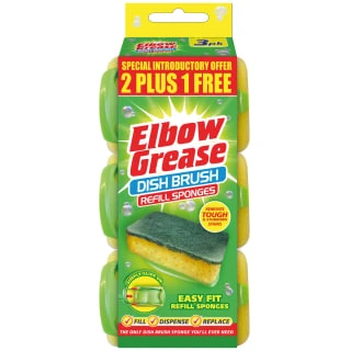 Elbow Grease - Dish Brush Refill Sponges 3pk 3 Elbow Grease - Dish Brush Refill Sponges 3pk